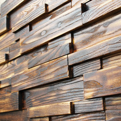 实木马赛克电视背景墙玄关餐厅酒吧茶楼饭店装修材料碳化木装饰板