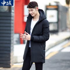 2016冬季新款青年男士羽绒服大衣外套中长款加厚韩版时尚潮流修身