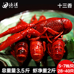 渔淇 十三香麻辣小龙虾熟食3.5斤装鲜活油焖大虾口味虾净虾2斤