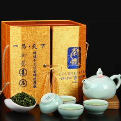 新茶浓香型铁观音茶叶 兰花香安溪铁观音礼盒装500克 买就送茶具