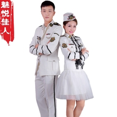 高档 男女表演海军合唱演出服装水手制服主持人礼服文工团服装冬