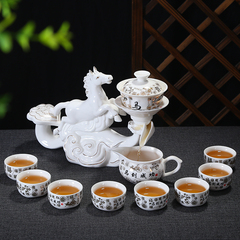 洞藏楼 茶具套装陶瓷功夫茶具半自动办公室茶具特价生肖家用茶具