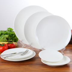 餐厅家用小号浅盘6英寸纯白陶瓷骨瓷盘水果盘菜盘碟圆形盘子碟子