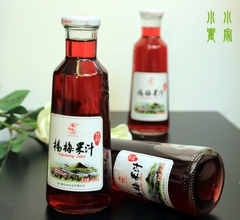 聚仙庄杨梅果汁/杨梅汁/绿色认证/果汁杨梅饮料（450ml）8瓶包邮