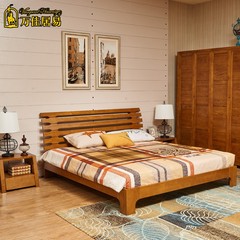 北欧实木床1.8米全实木简约现代婚床1.5米中式水曲柳白蜡木双人床