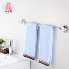 强力吸盘不锈钢单杆毛巾架浴室洗手间置物架毛巾浴巾架家用毛巾杆