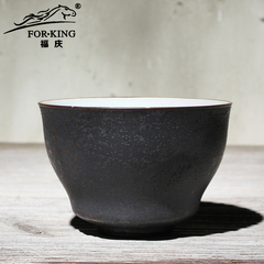 福庆 铁锈釉茶杯陶瓷 功夫茶具个人杯 大号品茗杯 创意单杯主人杯