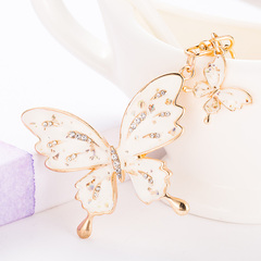 韩国版新款蝴蝶可爱汽车钥匙扣时尚创意礼品包包挂件女生饰品