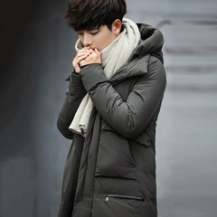 香港代购ZARA男装冬季男士羽绒服男中长款加厚韩版修身大衣男外套