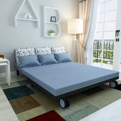 一棵柠檬多功能可折叠沙发床1.8小户型单人双人布艺两用折叠床1.5