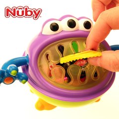 美国nuby努比婴儿宝宝儿童餐具餐碗小怪兽零食盒储物盒食物存储罐