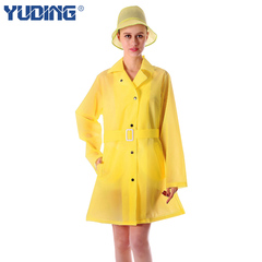 2015新成人雨衣女户外旅游韩国欧美风衣式带雨帽长款女装防水雨披