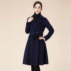 羊绒大衣女冬2015新款修身显瘦中长款羊毛呢外套女 宝瑞姿BSD7158
