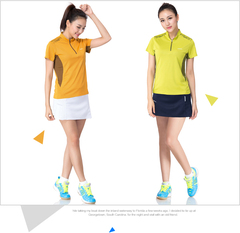 正品羽毛球服套装男女情侣款运动比赛队服乒乓球网球训练短袖T恤