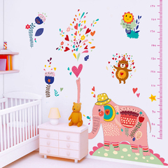 卡通儿童房宝宝量身高尺墙贴纸卧室身高贴可移除壁纸贴画自粘装饰