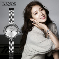 正品女士RENOS爱心小表盘手链学生女表韩国时尚潮流水钻简约手表