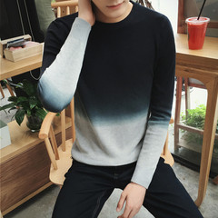 冬季毛衣男士韩版潮流青年学生圆领套头长袖小清晰修身打底针织衫