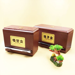 高档塑料加厚筷子盒筷子筒餐饮专供带盖自助筷子盒吸管盒2件包邮