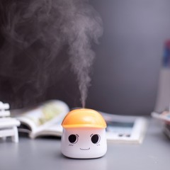 USB迷你加湿器超大雾帽子创意表情乐宝加湿器 办公桌面车载加湿器