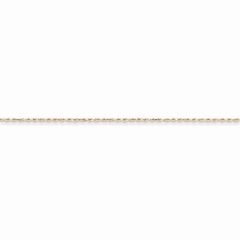 海外代购 精品脚链 1.5毫米钻石切割绳链在14 k黄金脚镯9到10英寸