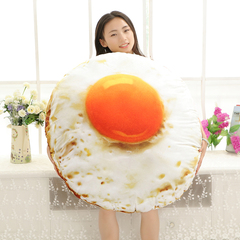 荷包蛋抱枕 个性3D仿真靠垫靠枕创意煎蛋午睡枕头办公室 鸡蛋抱枕