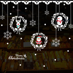 圣诞节装饰品墙贴纸服装店铺橱窗玻璃贴新年餐厅咖啡厅窗贴门贴画