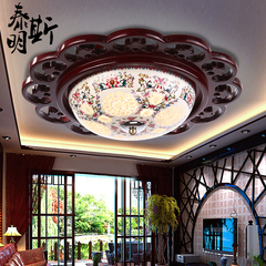 中式灯具陶瓷吸顶灯餐厅过道阳台灯饭厅茶楼卧室灯LED玄关灯饰