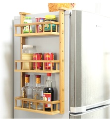 佳缘楠竹厨房置物调味架冰箱储物调料架竹制收纳架墙角架储物架