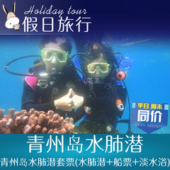 广东阳江沙扒湾门票青州岛水肺潜套餐 含船票淡水浴 青洲岛潜水
