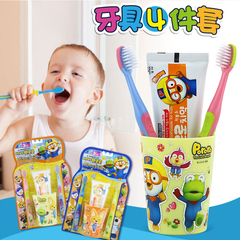 韩国进口 PORORO/宝露露 儿童牙刷软毛 宝宝牙刷 婴漱口水杯2-8岁