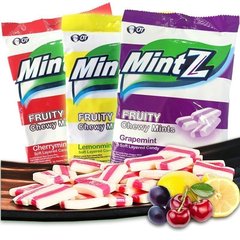 印尼进口糖果MintZ探戈熊薄荷糖软糖清凉糖润喉葡萄/柠檬/樱桃3袋