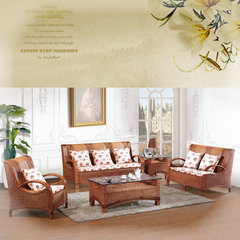 真藤沙发印尼藤组合客厅沙发五件套客厅沙发天然藤编藤艺实木沙发