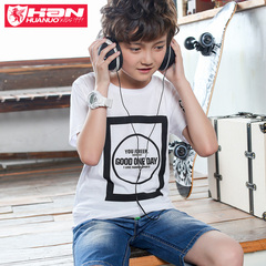 童装男童短袖t恤2016新款韩版夏装中大童12-15岁儿童夏款纯色上衣