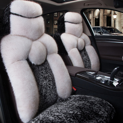 汽车坐垫新款全包冬季女士卡通可爱短毛绒座垫毯垫保暖通用毛垫