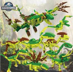 积高积木 侏罗纪恐龙系列 8合1拼装儿童男孩玩具6-8-9岁套装13008