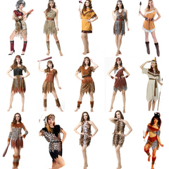万圣节服装cosplay演出服衣服成人女款土著人非洲原始印第安野人