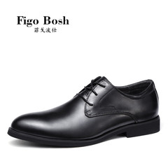 轻奢定制品牌Figobosh  2016秋季新款男士真皮系带尖头英伦皮鞋
