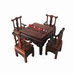 红木仿古中式微型小家具酸枝八仙桌模型工艺品客厅书房装饰摆件