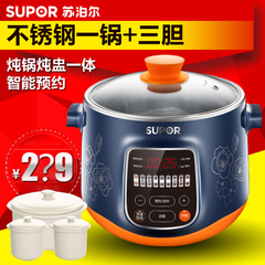 SUPOR/苏泊尔 DZ22YC816-40隔水电炖锅陶瓷消毒炖盅预约定时煲汤