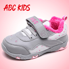 abc儿童运动鞋童鞋女童宝宝加厚保暖二棉时尚二棉鞋