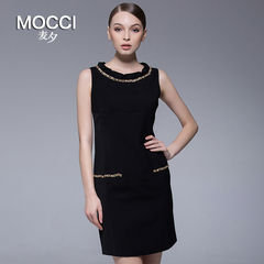 麦夕2015夏装新款中年女装简约气质修身显瘦高档连衣裙MD74103876