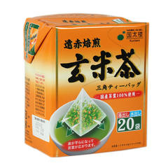 日本茶叶/进口食品 国太楼Kunitaro远赤焙煎玄米茶三角包50g 20袋