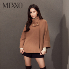 MIXXO韩国少女时代同款2016年冬款时尚百搭呢子大衣MIJH64T81G