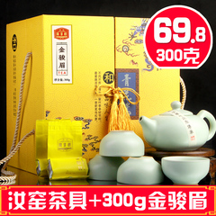 创新茶礼 茶叶茶具组合装 特级金骏眉红茶300g 武夷山高档礼盒装