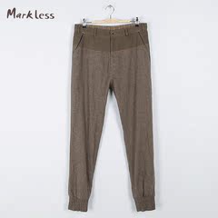 Markless2015夏装新款男装 棉麻长裤 男士宽松休闲裤棉麻男裤 潮