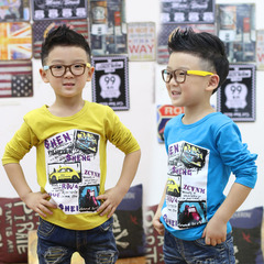 小范潮品秋装2016新款韩版中大童男孩儿童宝宝X92385男童长袖T恤