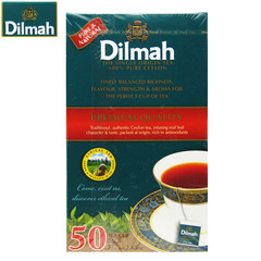 包邮 Dilmah迪尔玛斯里兰卡进口原味锡兰红茶75G/50包袋泡茶