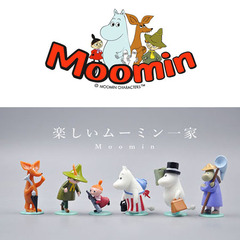 日本姆明一族Moomin公仔车载摆件迷你玩偶扭蛋手办模型玩具