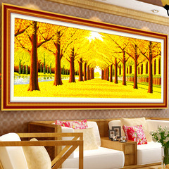 KMC十字绣精准新款客厅风景大幅画系列丝线二黄金满地全景3米