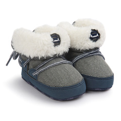 冬款婴儿鞋加厚男女童棉鞋宝宝鞋儿童雪地靴学步鞋高帮防滑保暖鞋
